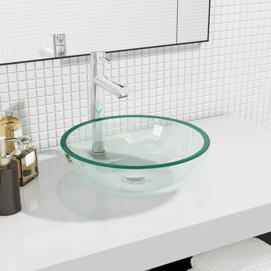 Basin Tempered Glass 35x12 cm Transparent - OLBRIT