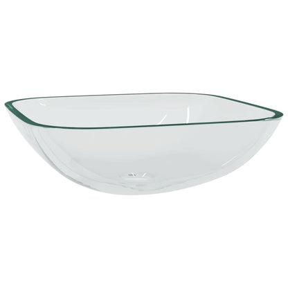 Basin Glass 42x42x14 cm Transparent - OLBRIT