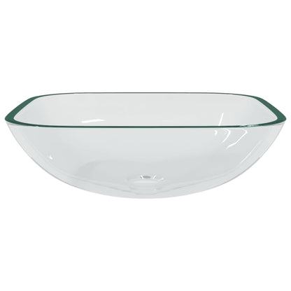 Basin Glass 42x42x14 cm Transparent - OLBRIT