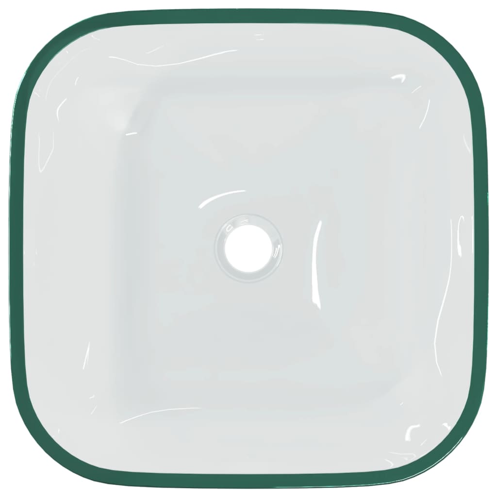 Basin Glass 42x42x14 cm Transparent - OLBRIT