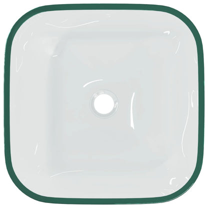 Basin Glass 42x42x14 cm Transparent - OLBRIT