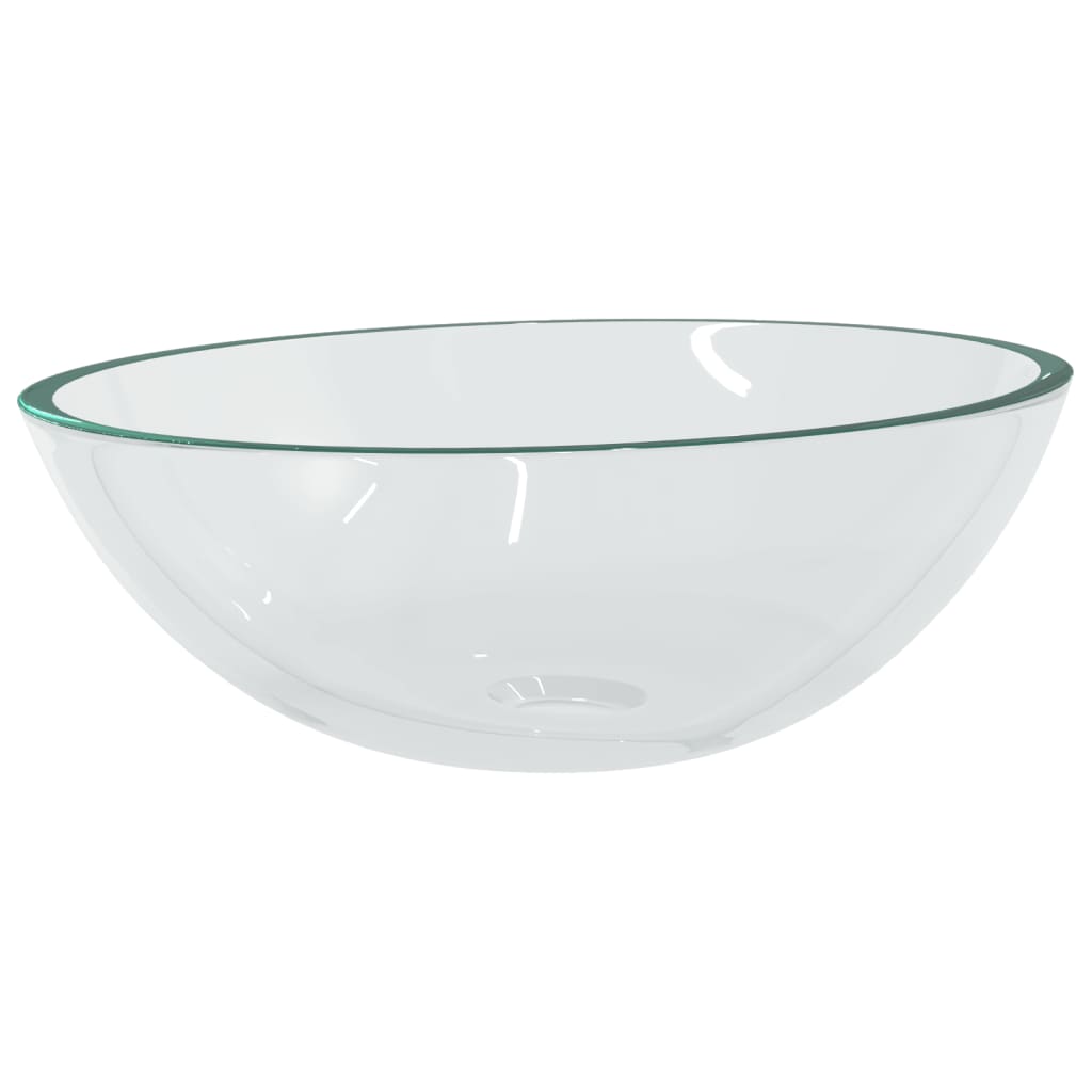 Basin Glass 50x37x14 cm Transparent - OLBRIT