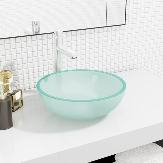 Basin Tempered Glass 35x12 cm Frosted - OLBRIT