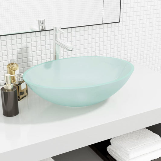 Basin Glass 50x37x14 cm Frosted - OLBRIT