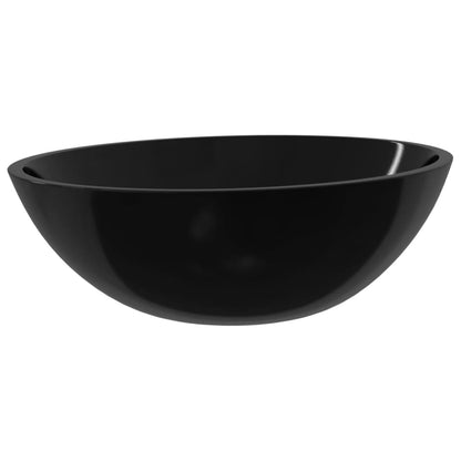 Basin Glass 50x37x14 cm Black - OLBRIT