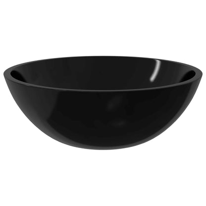 Basin Glass 50x37x14 cm Black - OLBRIT