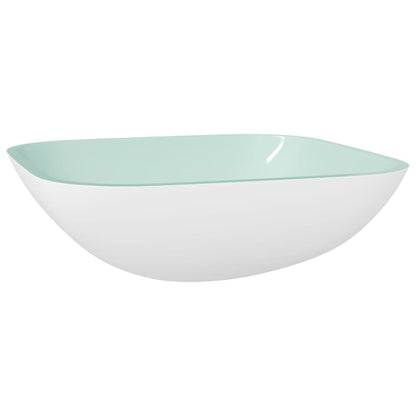 Basin Glass 42x42x14 cm White - OLBRIT
