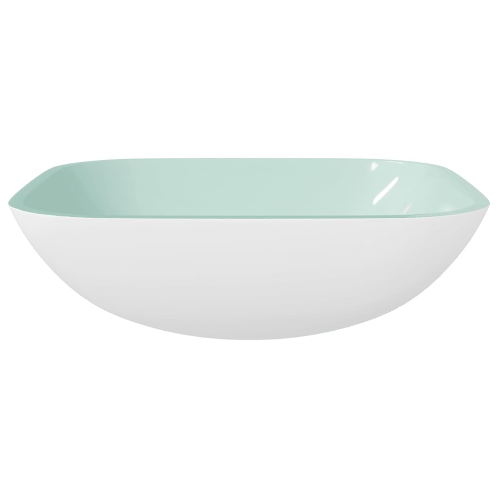 Basin Glass 42x42x14 cm White - OLBRIT