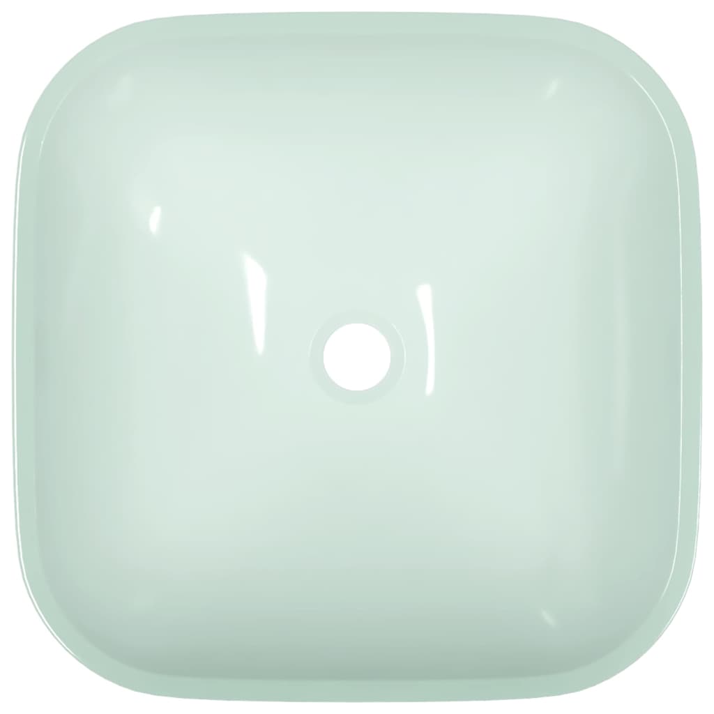 Basin Glass 42x42x14 cm White - OLBRIT