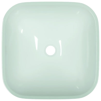 Basin Glass 42x42x14 cm White - OLBRIT
