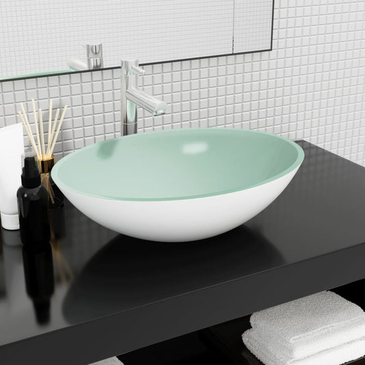 Basin Glass 50x37x14 cm White - OLBRIT