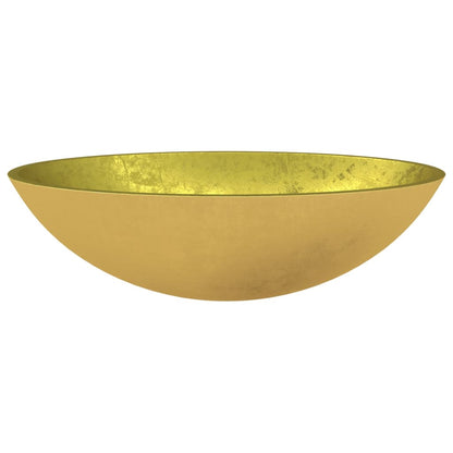 Basin Glass 50x37x14 cm Gold - OLBRIT