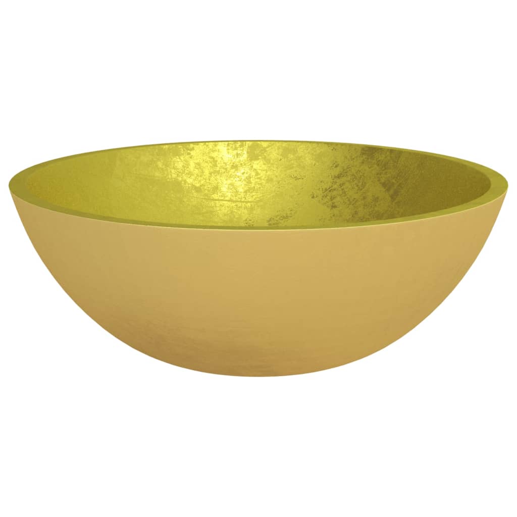 Basin Glass 50x37x14 cm Gold - OLBRIT