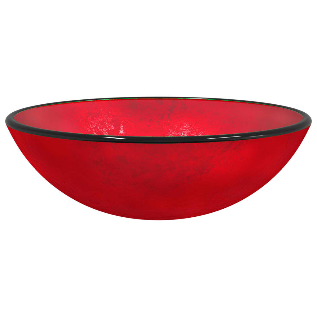 Basin Tempered Glass 42x14 cm Red - OLBRIT