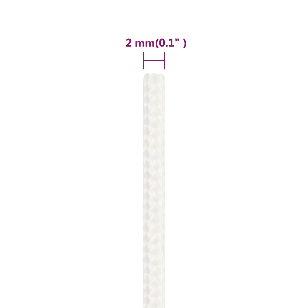 Boat Rope Full White 2 mm Polypropylene - OLBRIT