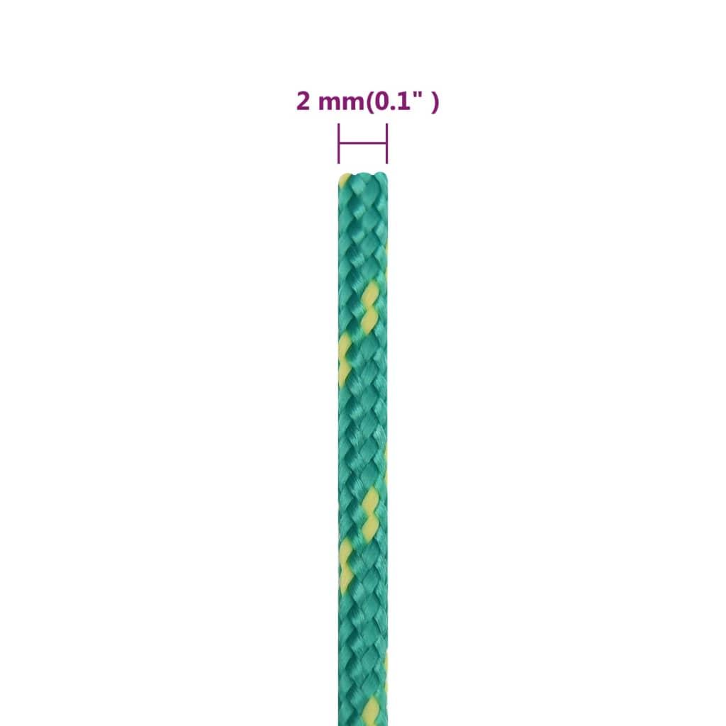 Boat Rope Green 2 mm Polypropylene - OLBRIT