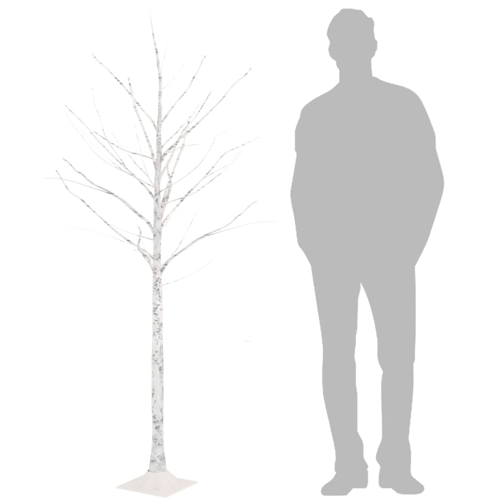 LED White Birch Tree Warm White 96 LEDs 180 cm - OLBRIT