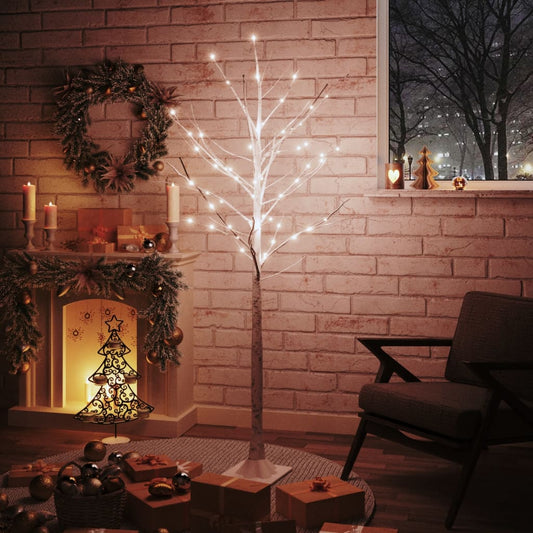 LED White Birch Tree Warm White 96 LEDs 180 cm - OLBRIT