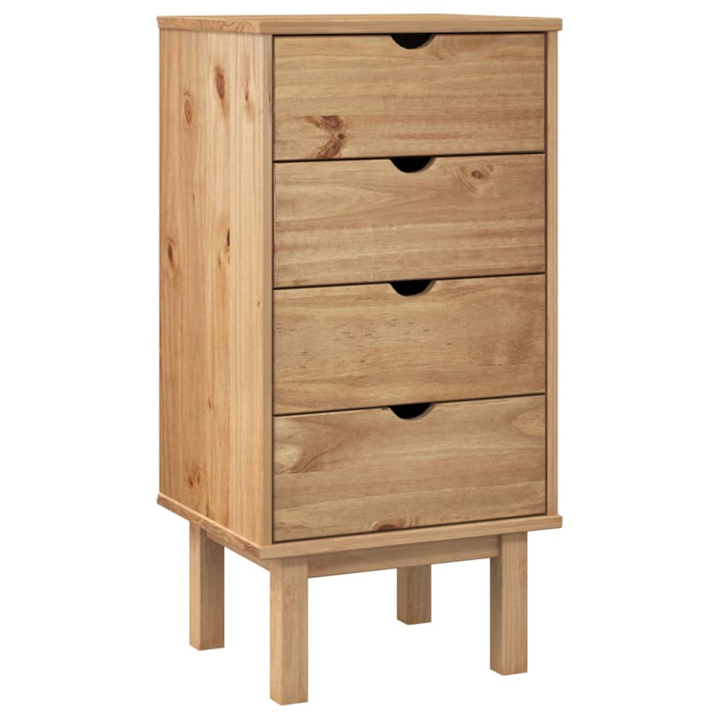 Drawer Cabinet OTTA 46x39.5x90cm Solid Wood Pine - OLBRIT