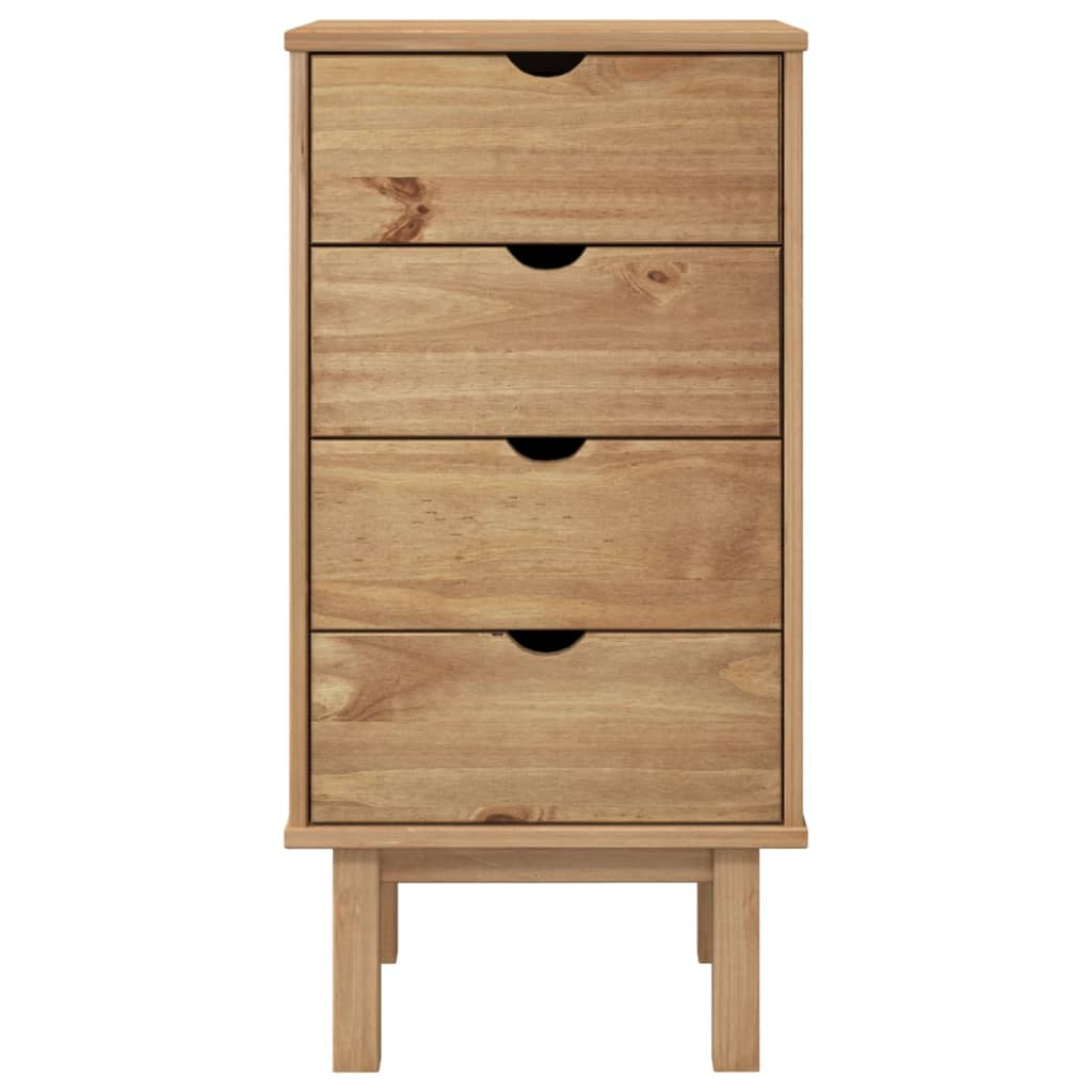 Drawer Cabinet OTTA 46x39.5x90cm Solid Wood Pine - OLBRIT