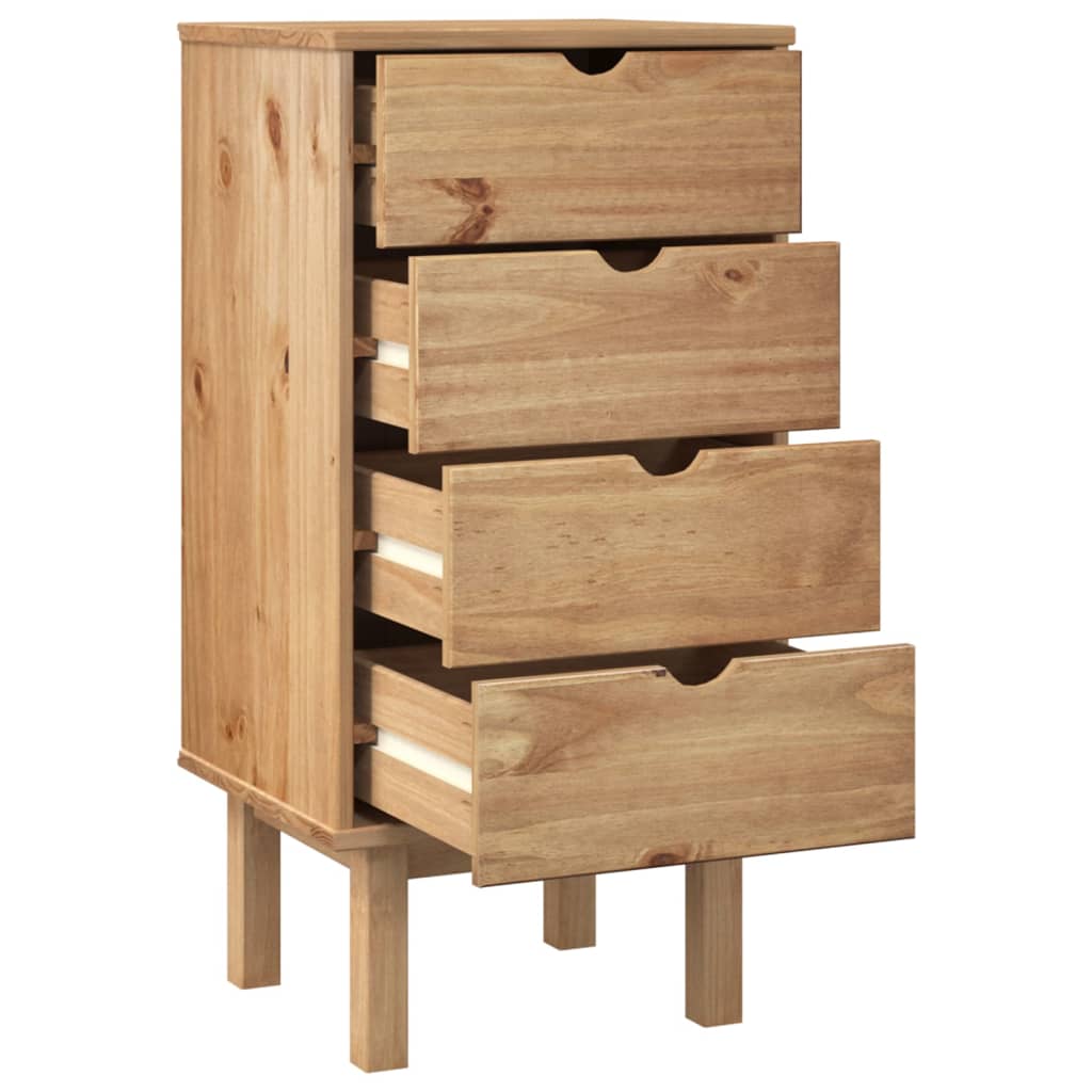 Drawer Cabinet OTTA 46x39.5x90cm Solid Wood Pine - OLBRIT