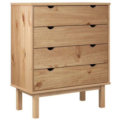 Drawer Cabinet OTTA 76.5x39.5x90cm Solid Wood Pine - OLBRIT