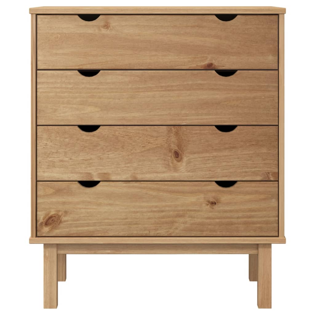 Drawer Cabinet OTTA 76.5x39.5x90cm Solid Wood Pine - OLBRIT