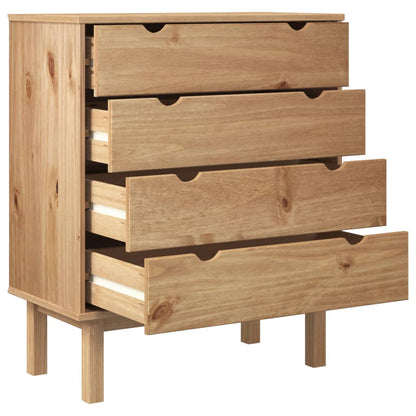 Drawer Cabinet OTTA 76.5x39.5x90cm Solid Wood Pine - OLBRIT