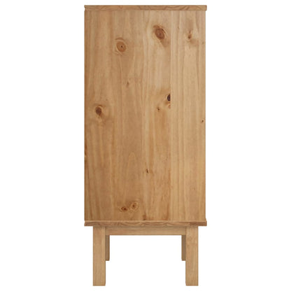 Drawer Cabinet OTTA Brown & White 76.5x39.5x90cm Solid Wood Pine - OLBRIT