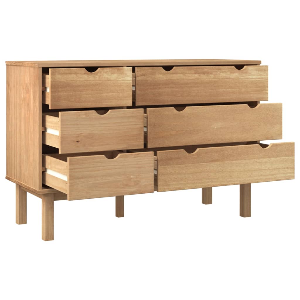 Drawer Cabinet OTTA 111x42x73.5cm Solid Wood Pine - OLBRIT