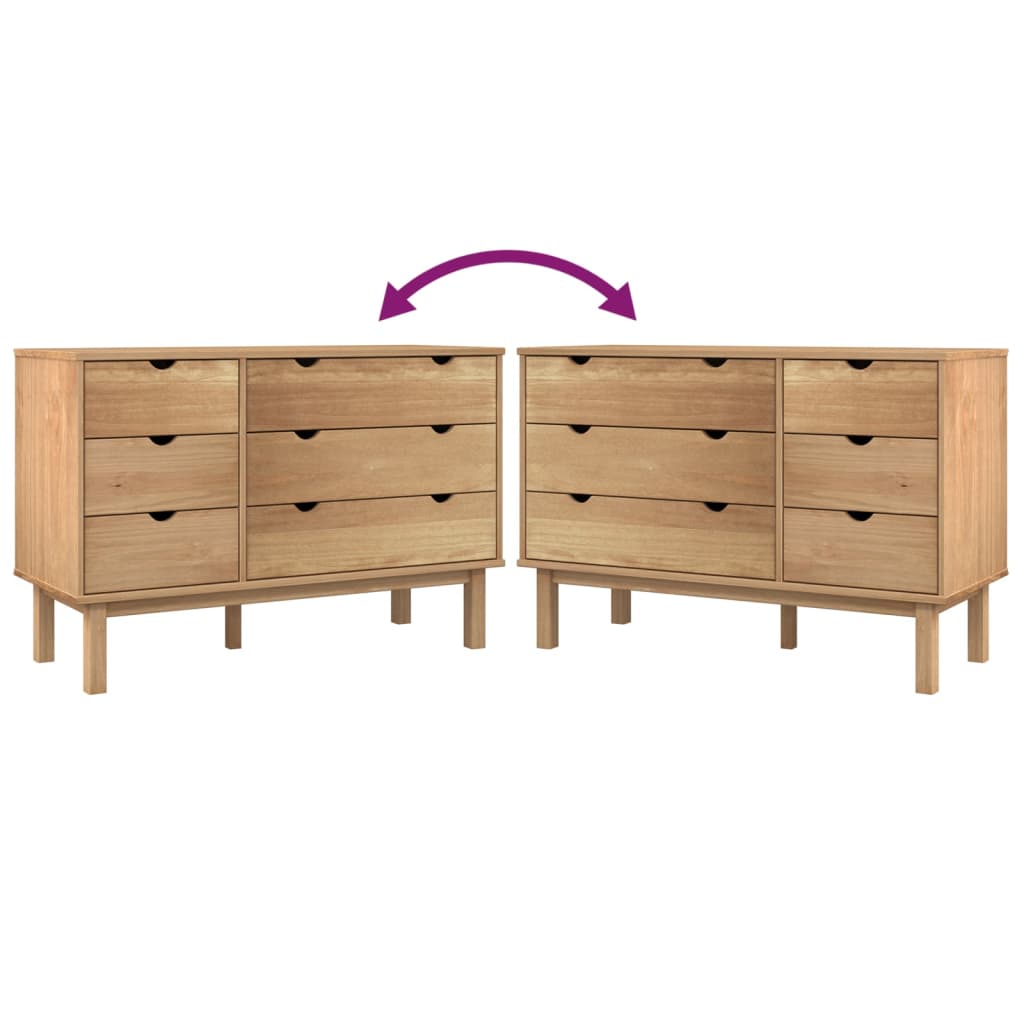 Drawer Cabinet OTTA 111x42x73.5cm Solid Wood Pine - OLBRIT