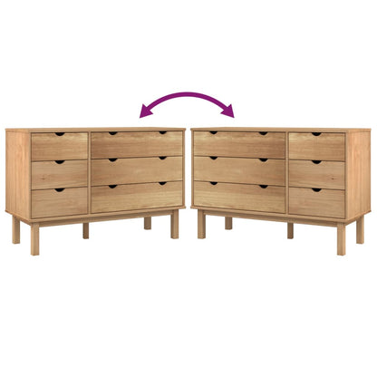 Drawer Cabinet OTTA 111x42x73.5cm Solid Wood Pine - OLBRIT