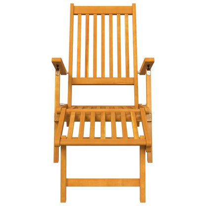 Outdoor Deck Chairs with Footrests 2 pcs Solid Wood Acacia - OLBRIT