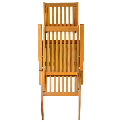 Outdoor Deck Chairs with Footrests 2 pcs Solid Wood Acacia - OLBRIT