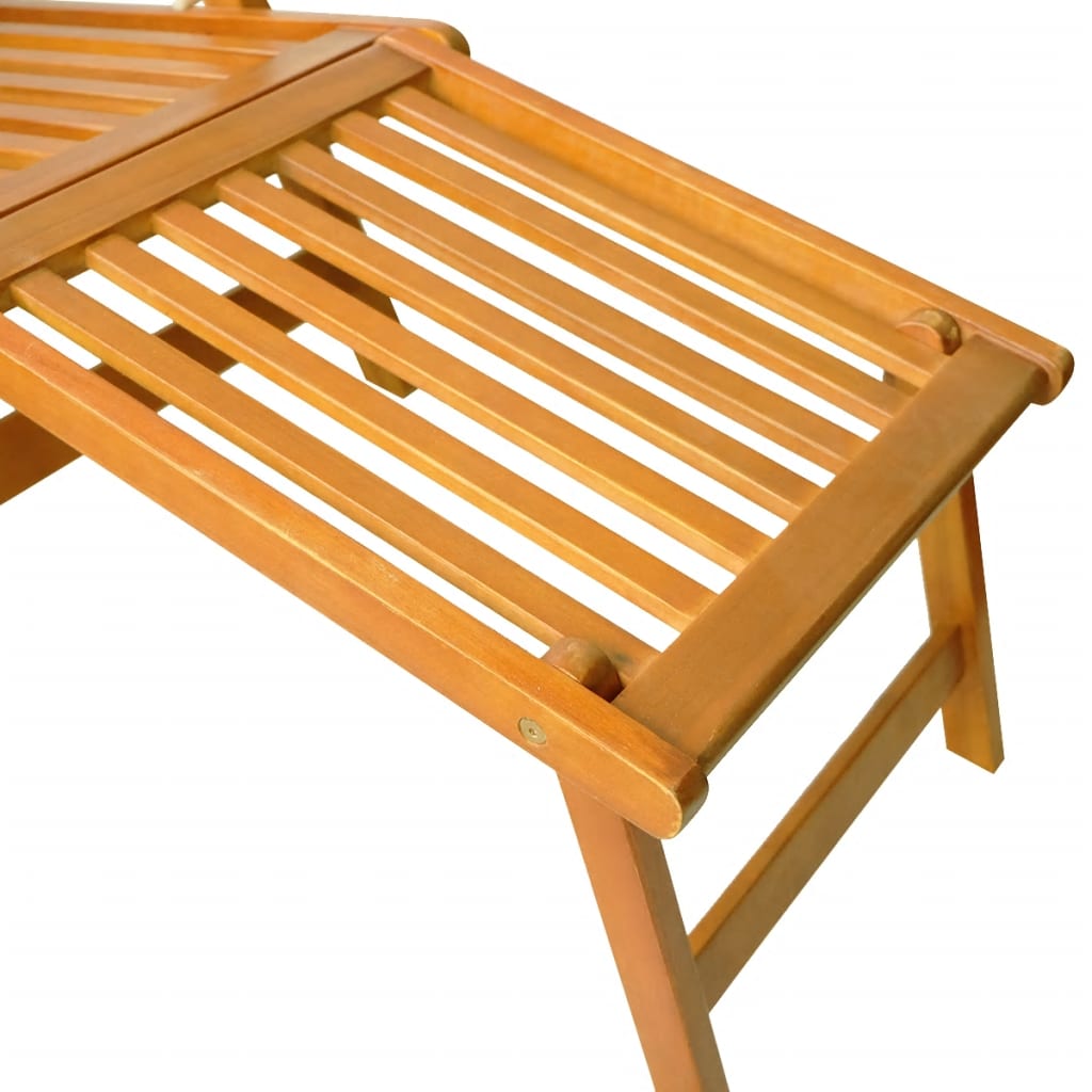 Outdoor Deck Chairs with Footrests 2 pcs Solid Wood Acacia - OLBRIT