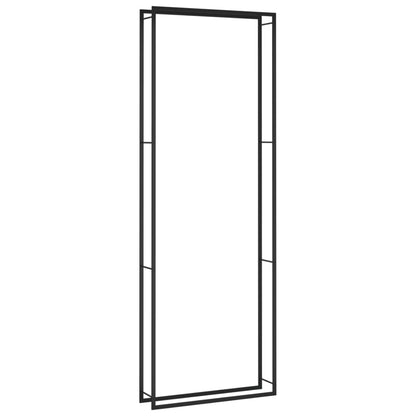 Firewood Rack Matt Black 110x28x312 cm Steel - OLBRIT