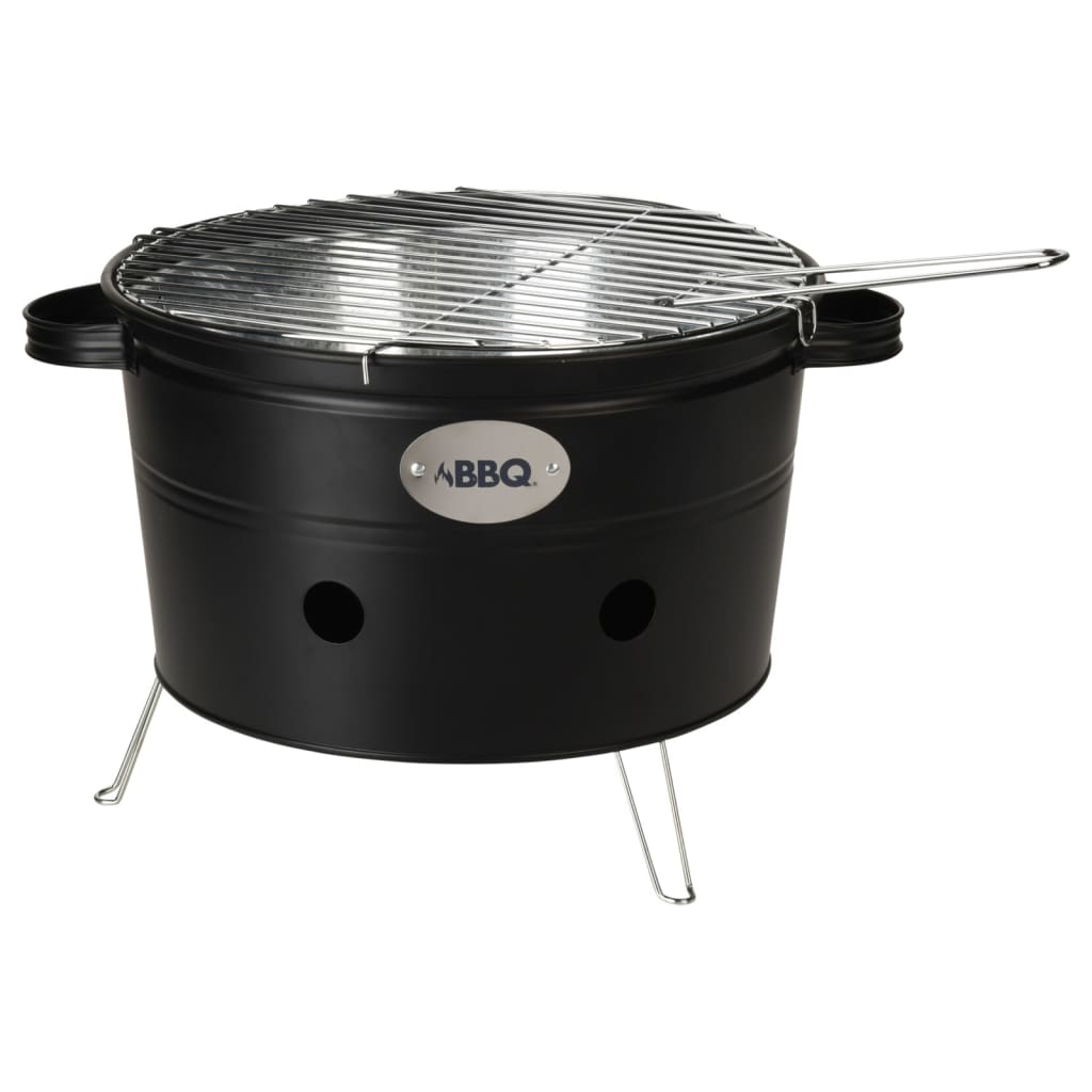 BBQ Bucket with 2 Handles 34.5 cm Matte Black - OLBRIT