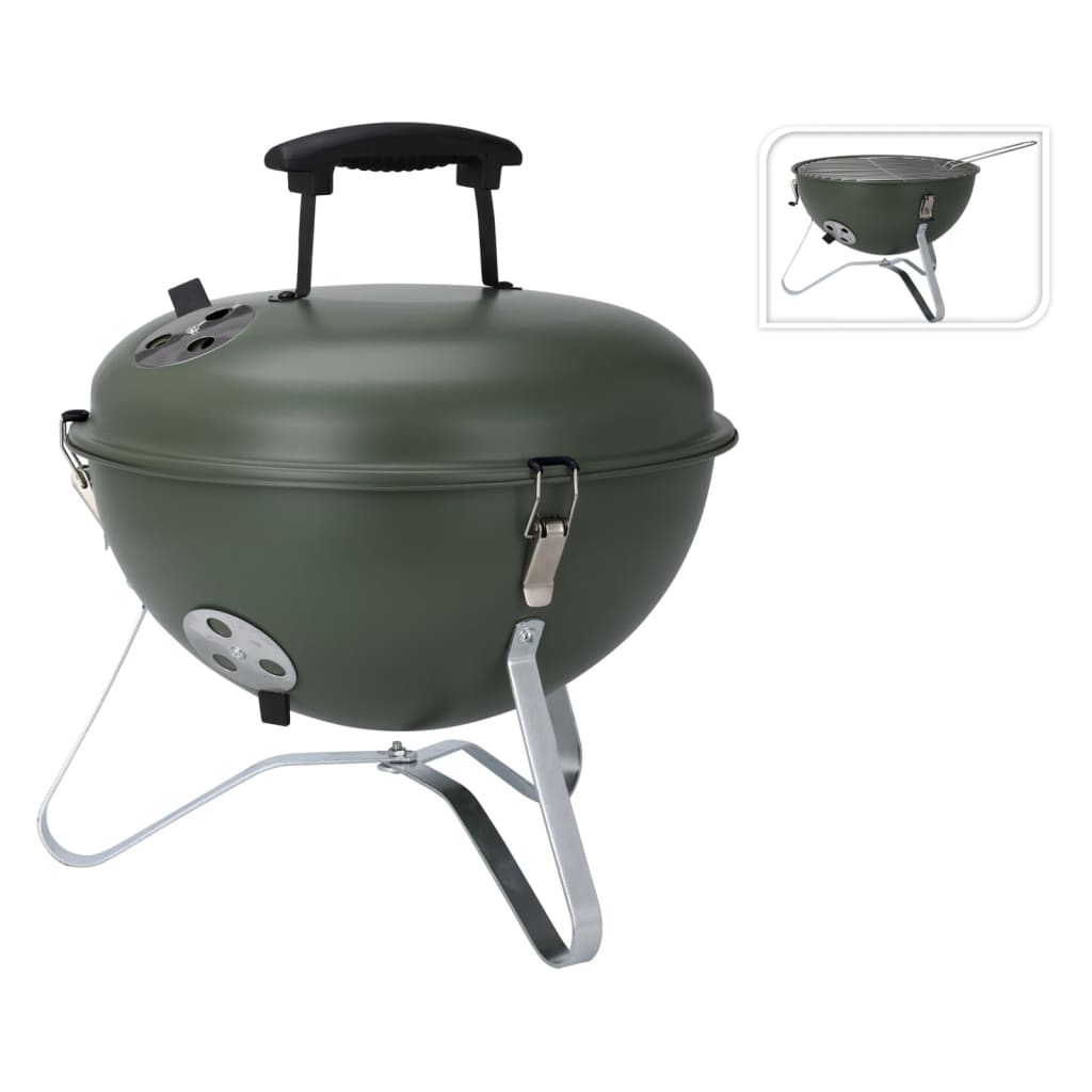 BBQ Grill Ball Shape 37 cm Olive Green - OLBRIT