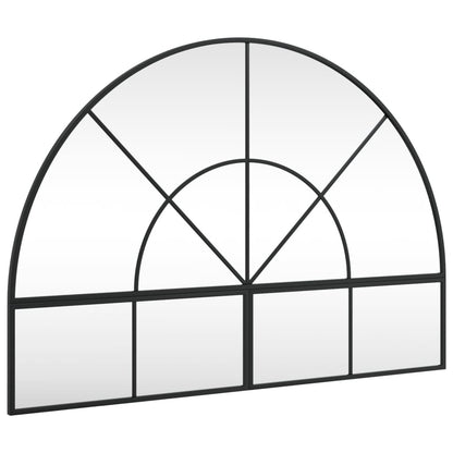 Wall Mirror Black 100x70 cm Arch Iron - OLBRIT