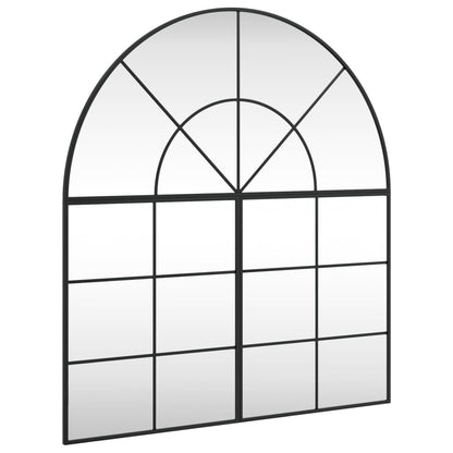 Wall Mirror Black 100x110 cm Arch Iron - OLBRIT