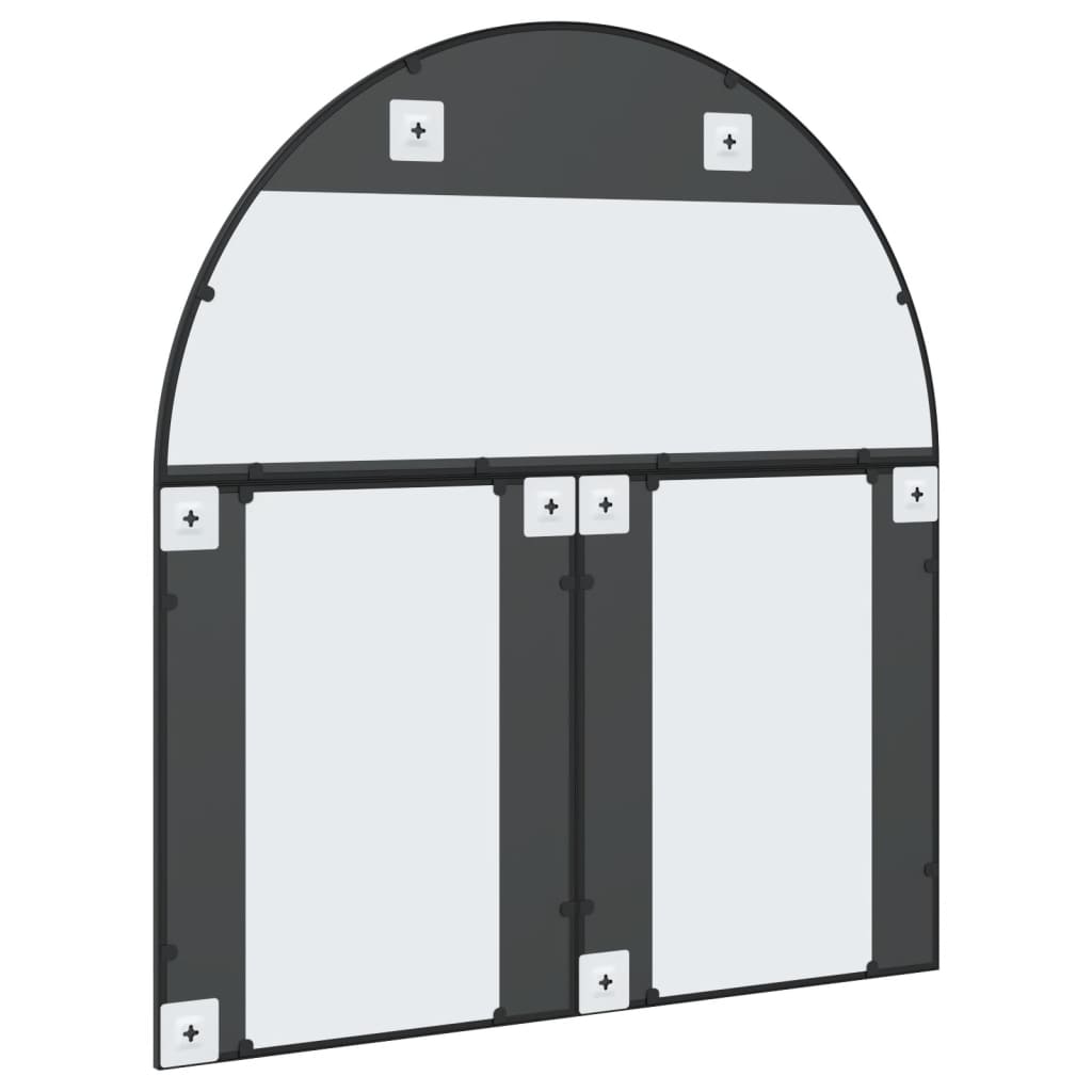 Wall Mirror Black 100x110 cm Arch Iron - OLBRIT