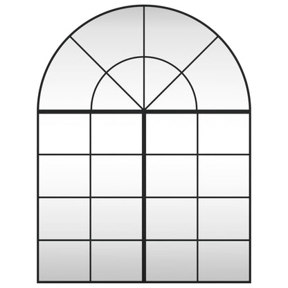 Wall Mirror Black 100x130 cm Arch Iron - OLBRIT