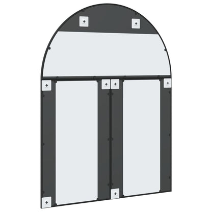 Wall Mirror Black 100x130 cm Arch Iron - OLBRIT
