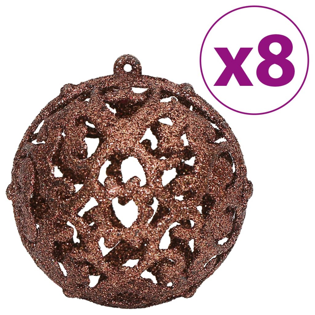 Christmas Baubles 100 pcs Brown 3 / 4 / 6 cm - OLBRIT
