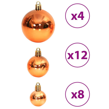 Christmas Baubles 100 pcs Brown 3 / 4 / 6 cm - OLBRIT
