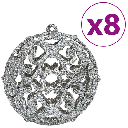 Christmas Baubles 100 pcs Grey 3 / 4 / 6 cm - OLBRIT