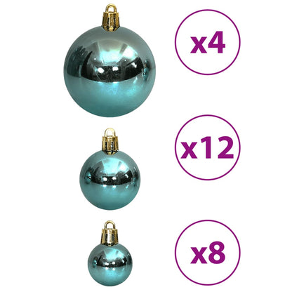 Christmas Baubles 100 pcs Green 3 / 4 / 6 cm - OLBRIT