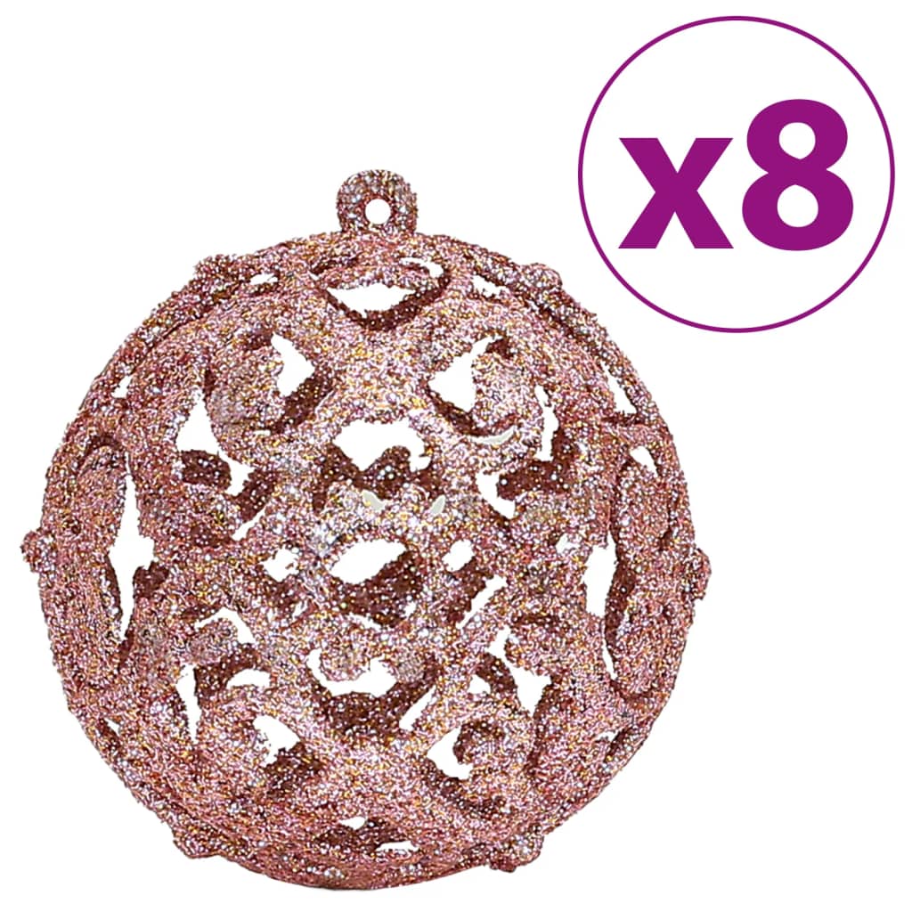 Christmas Baubles 100 pcs Pink and Rose 3 / 4 / 6 cm - OLBRIT