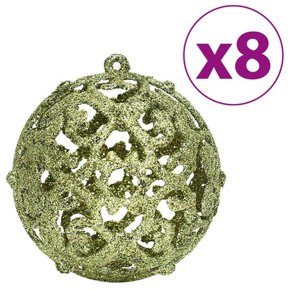 Christmas Baubles 100 pcs Light Green 3 / 4 / 6 cm - OLBRIT