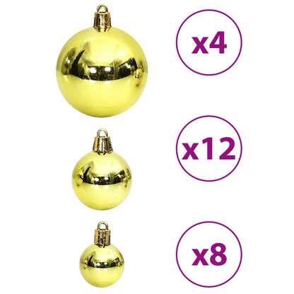 Christmas Baubles 100 pcs Light Green 3 / 4 / 6 cm - OLBRIT